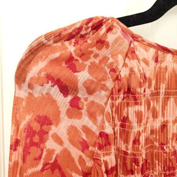 Free People Dark Romantic Tunic S Merlot Combo (Orange/Red) - Picture 11 of 16